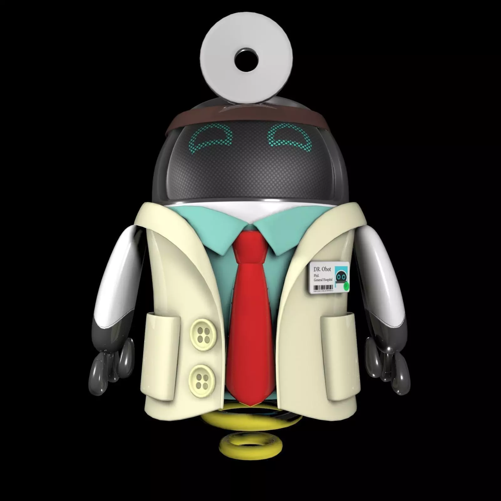 Worker Drone Doctor Robot 3D model_0