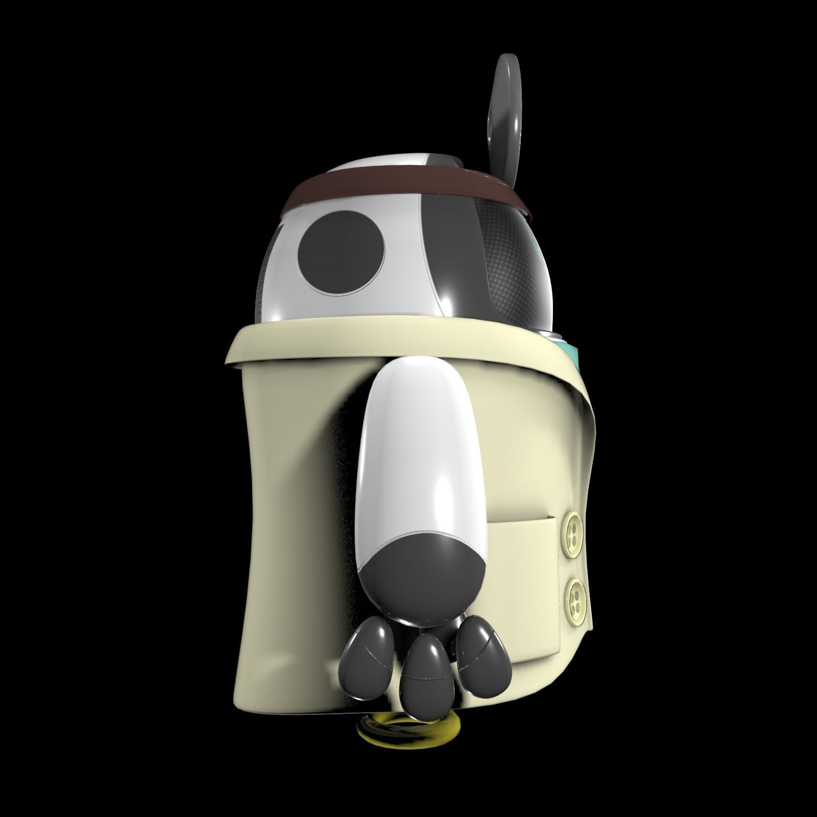 Worker Drone Doctor Robot 3D model_1