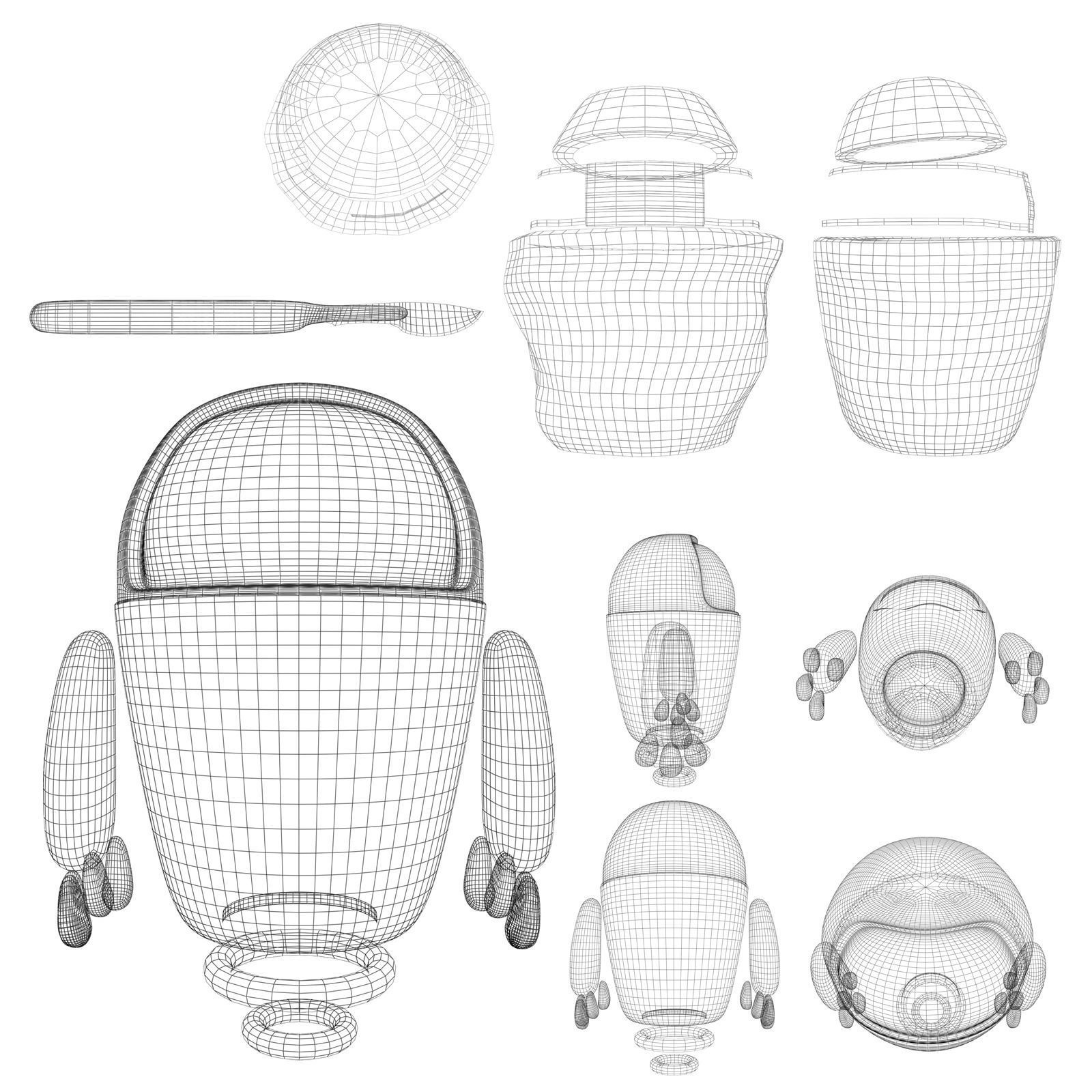 Worker Drone Surgeon Robot 3D model_7