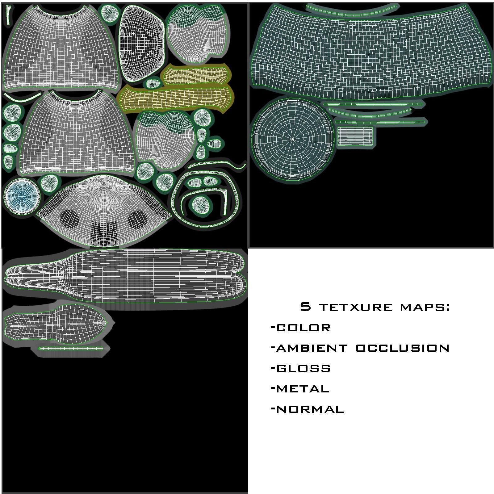 Worker Drone Surgeon Robot 3D model_14