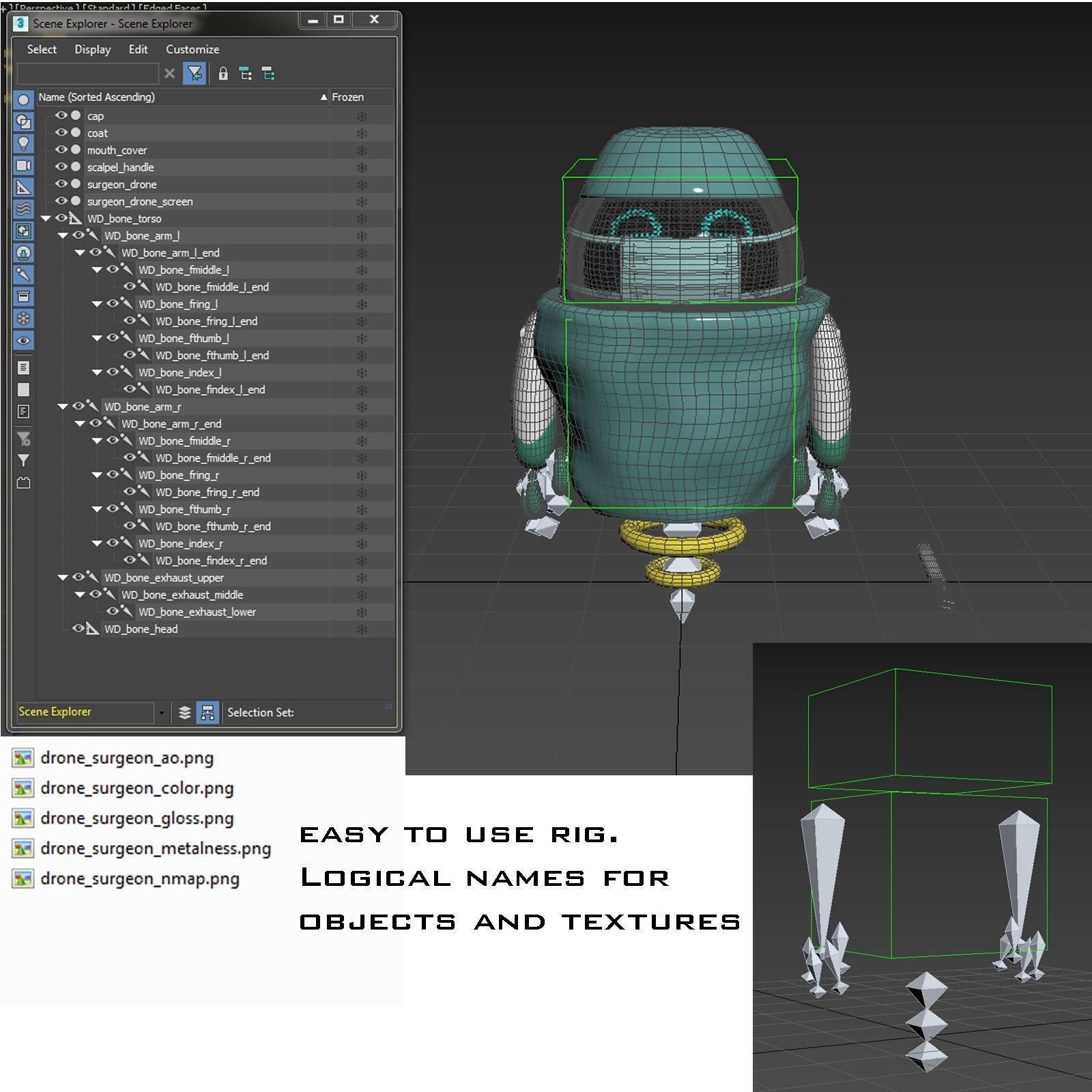 Worker Drone Surgeon Robot 3D model_13