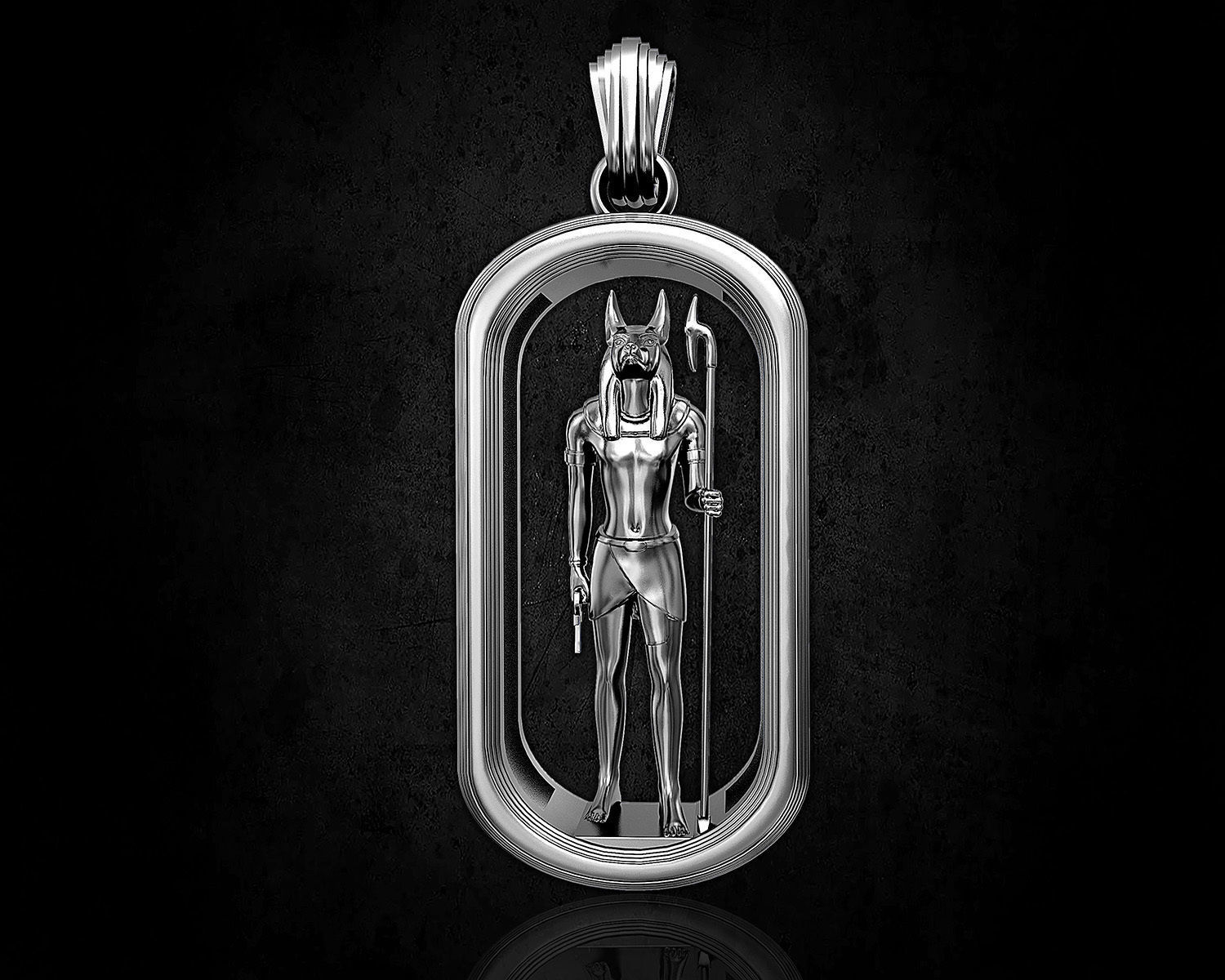 Horus and Anubis pendant 3D print model_7