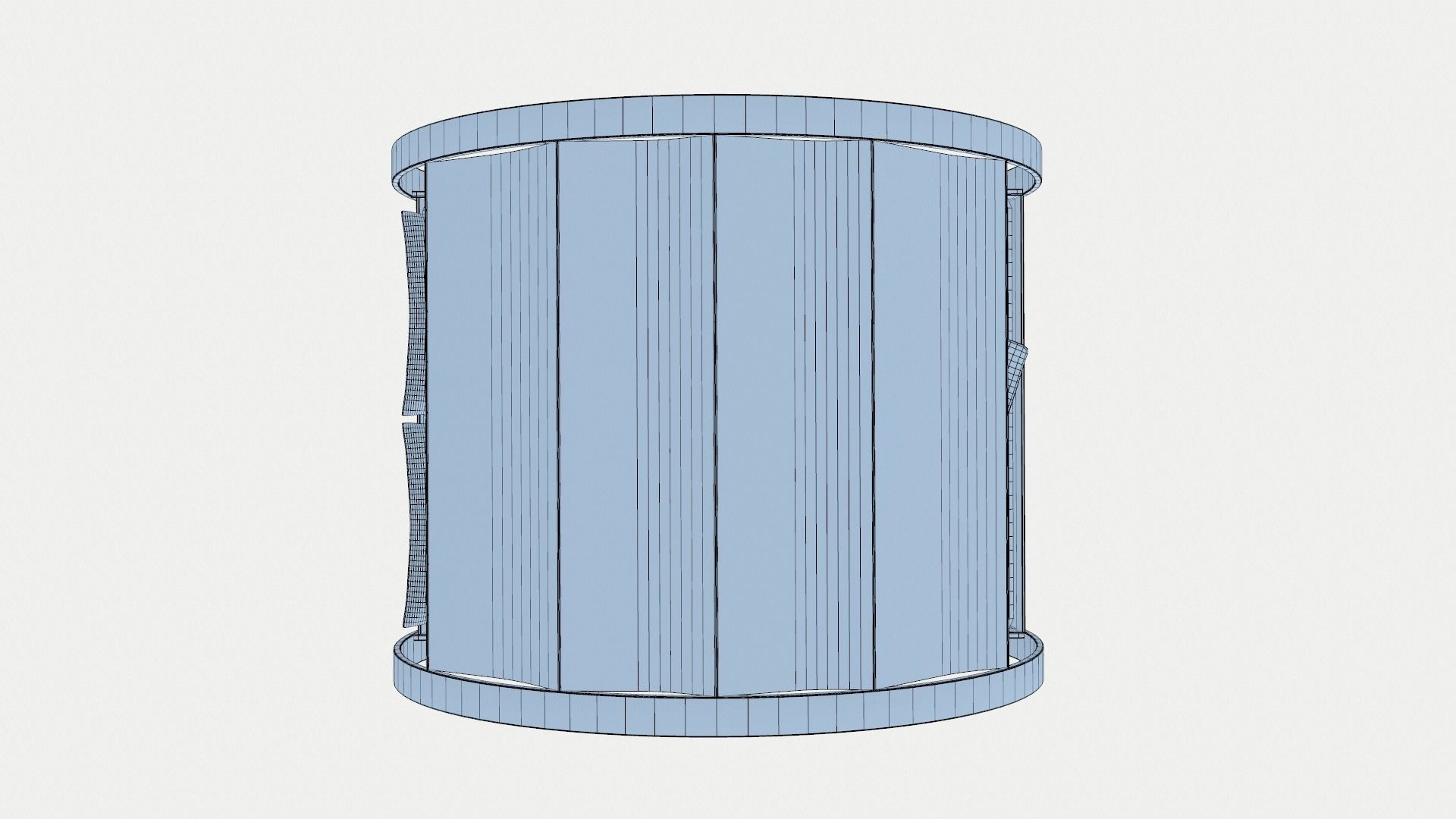 Modern Bed with Tent 3D model_11