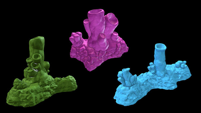 Cavern terrain alien lifeform 3D print model