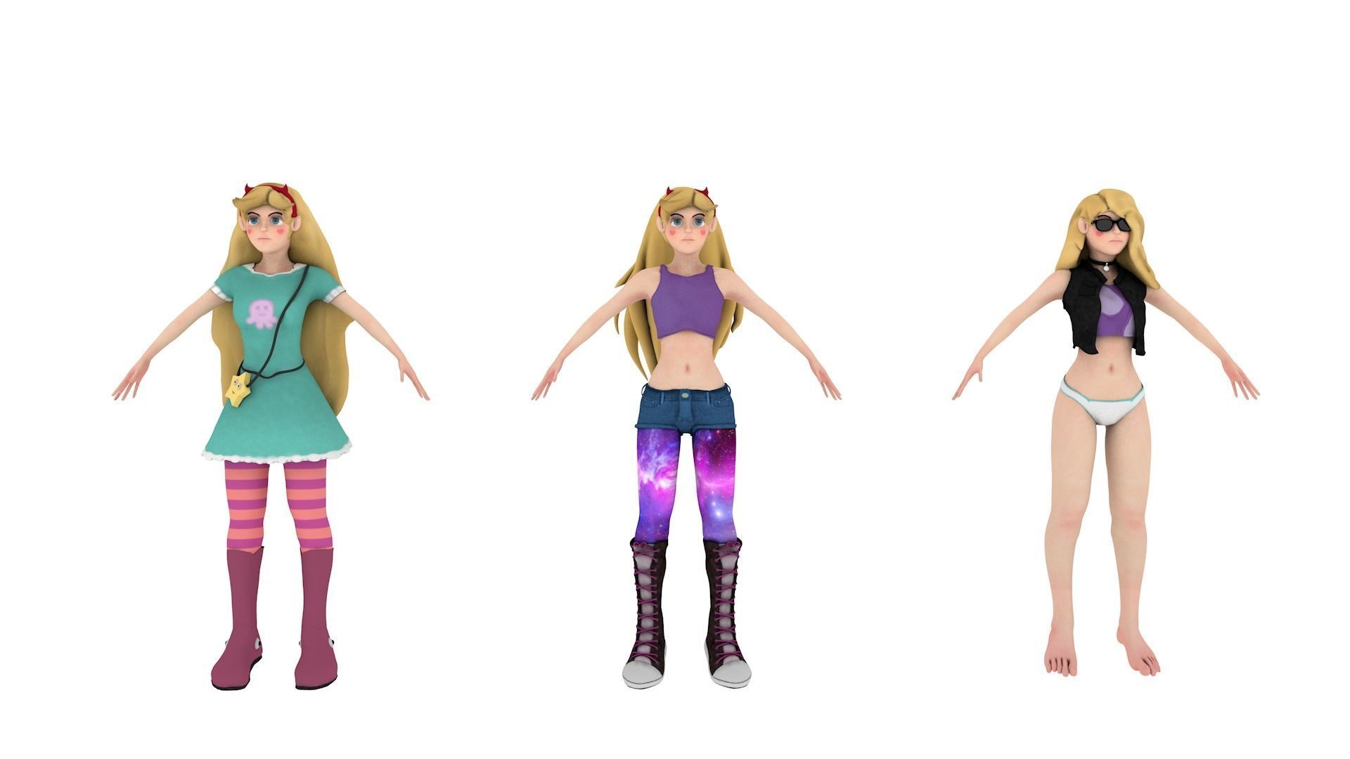 Star Butterfly - Erotic Low-poly 3D model_22
