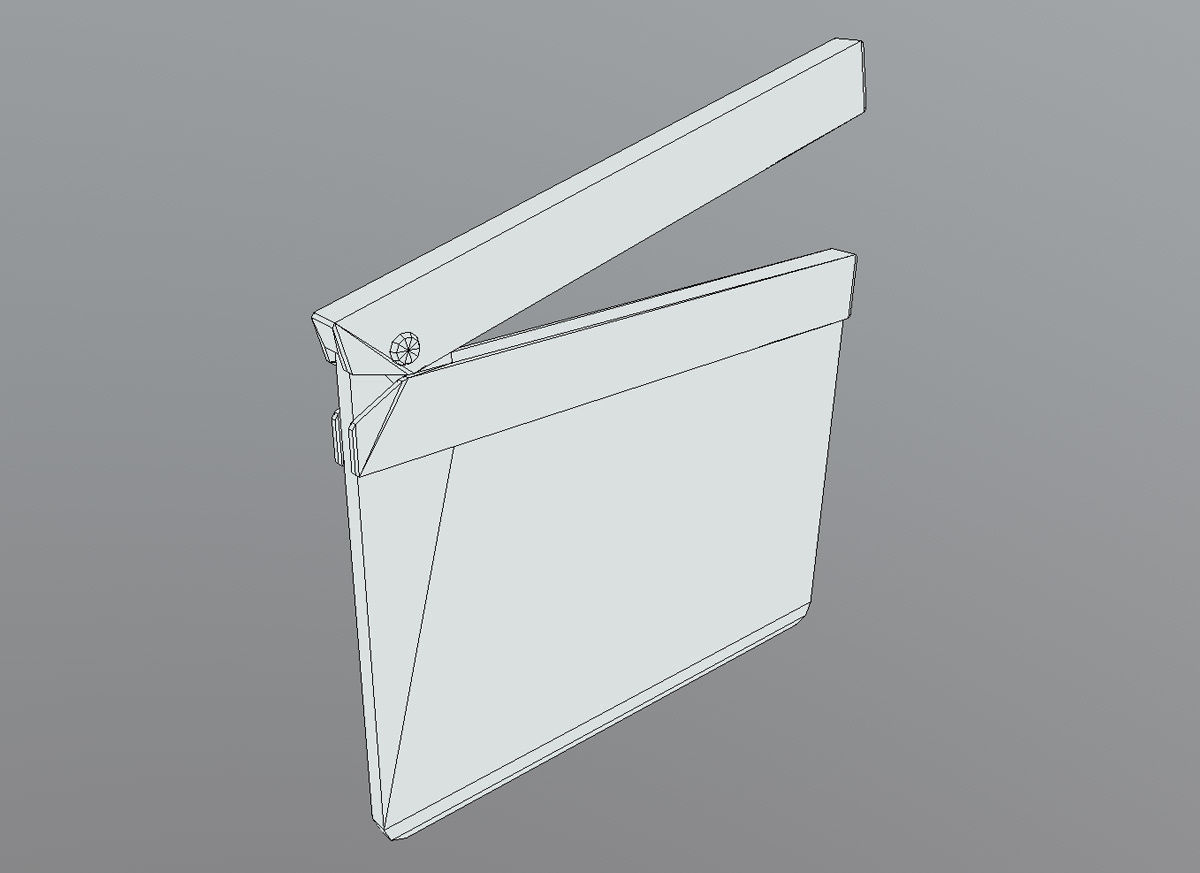 Movie Clapperboard Low-poly 3D model_3