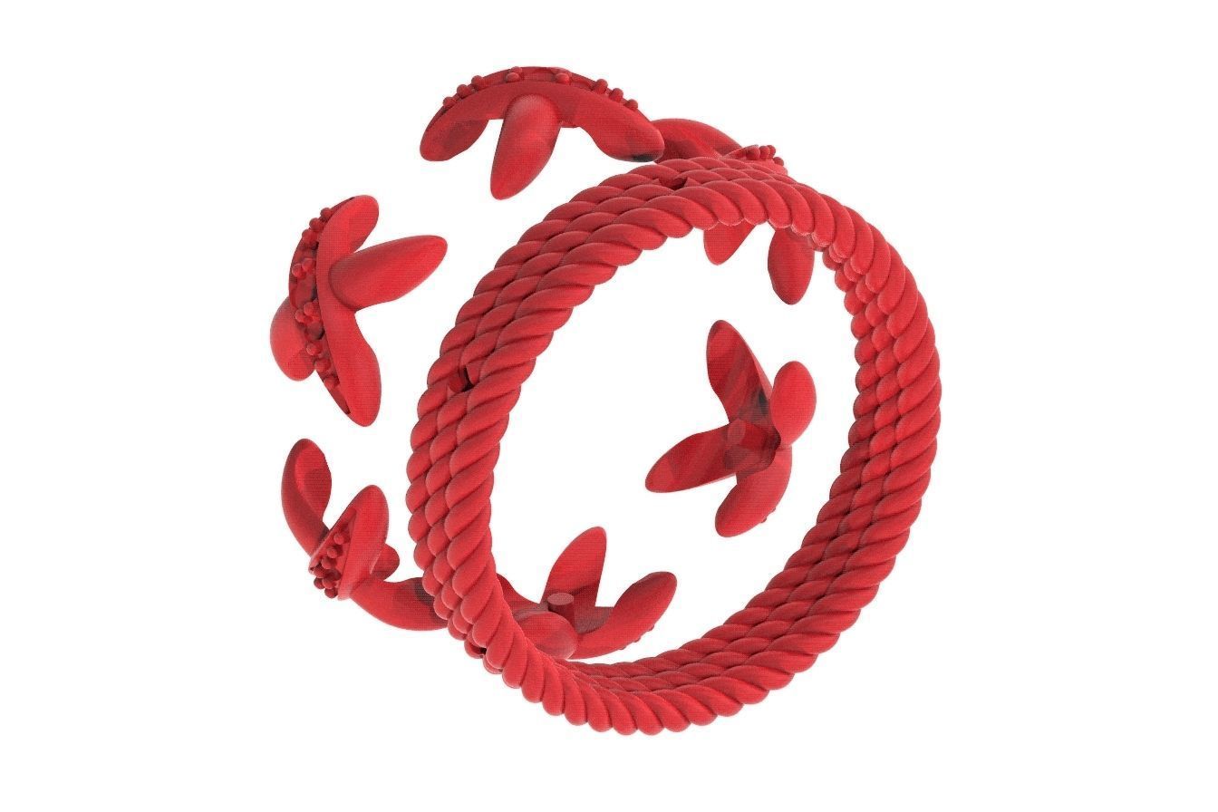 Ring with stones and patterns with X 319 3D print model_13