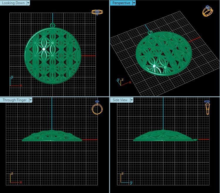 Pendant T01047 3D print model_2