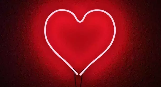 Loves Neon Red Wall Sconce Low-poly 3D model