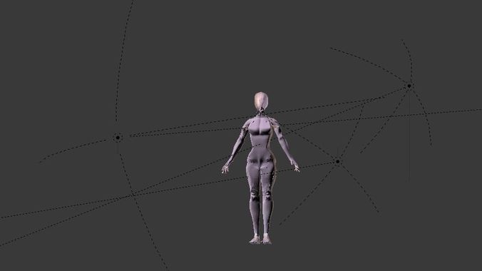 female basic mesh 3D model