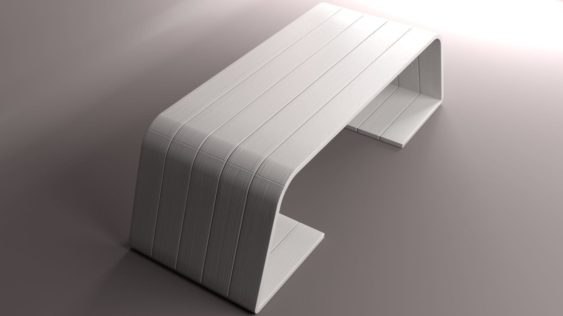 Coffee Table Low-poly 3D model_2