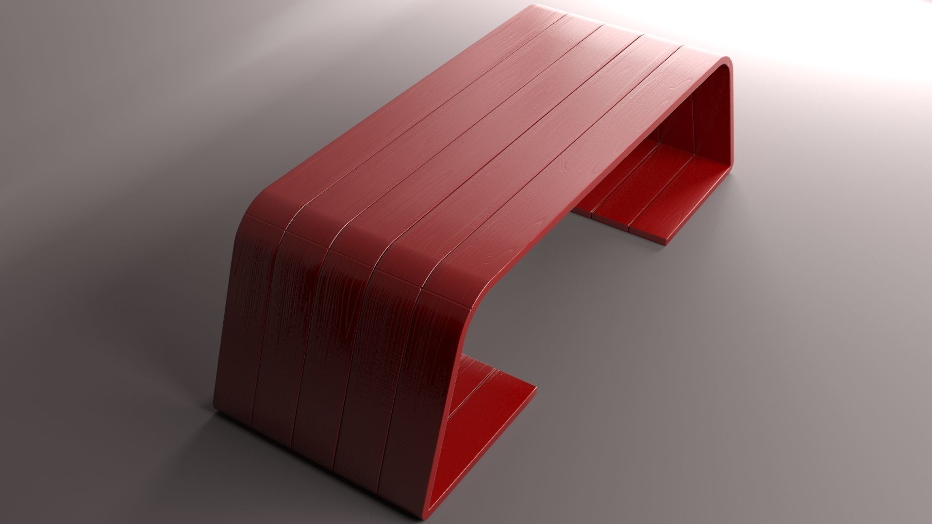 Coffee Table Low-poly 3D model_10