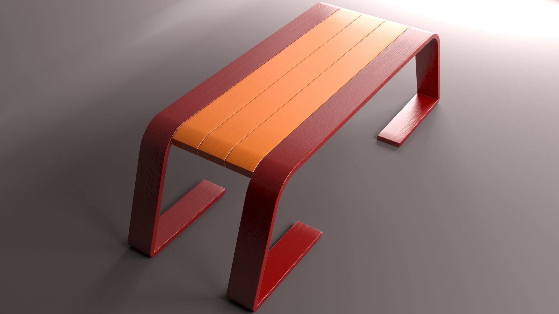 Coffee Table Low-poly 3D model_5