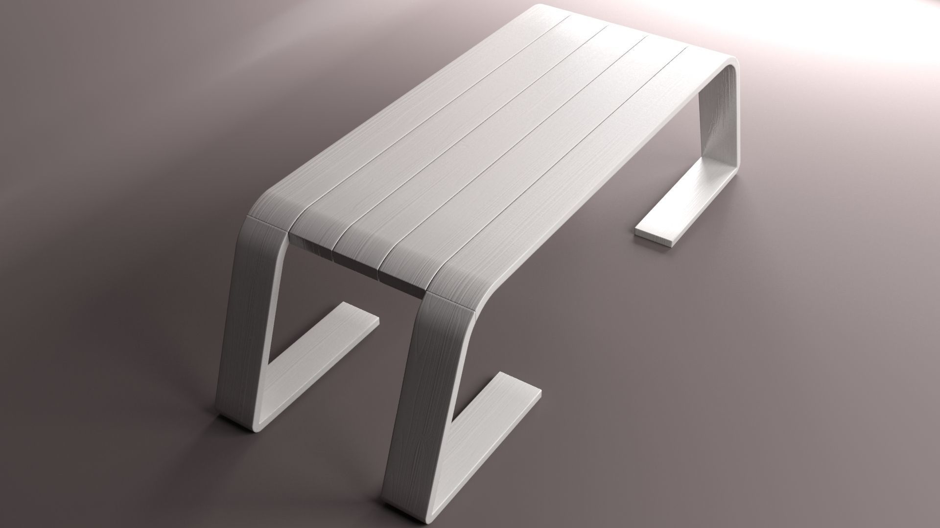 Coffee Table Low-poly 3D model_3