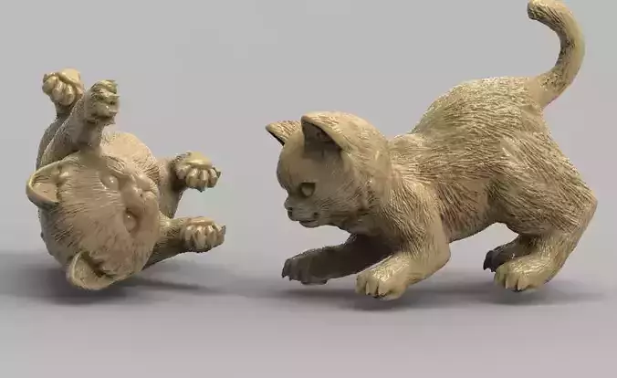 kitten cats animals  3D print model