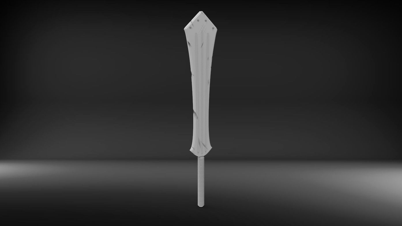 Killmonger s sword film version 3D print model_2