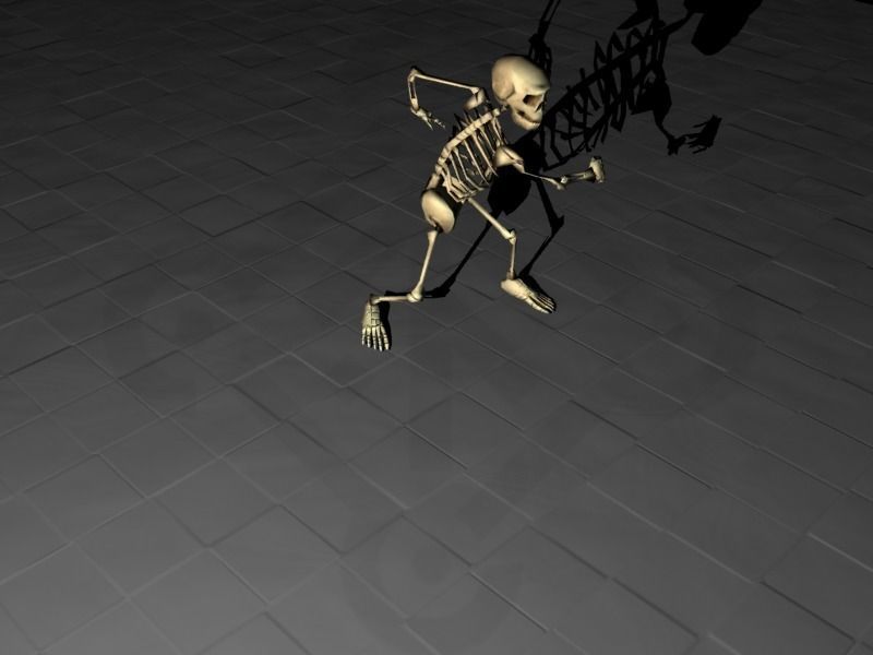 Skeleton rigged Low-poly 3D model_9