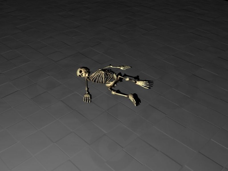 Skeleton rigged Low-poly 3D model_6