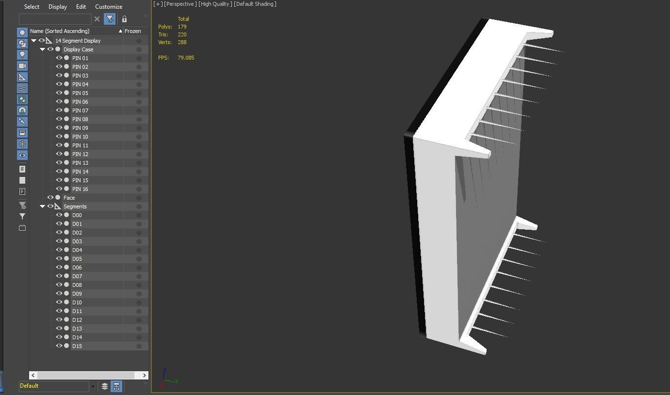 14-Segment Display Model Low-poly 3D model_13