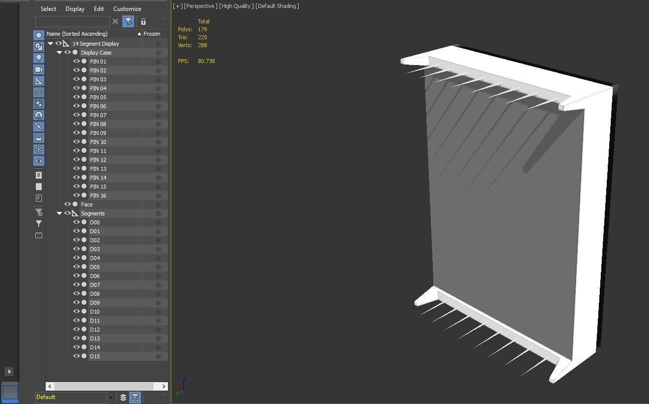 14-Segment Display Model Low-poly 3D model_9