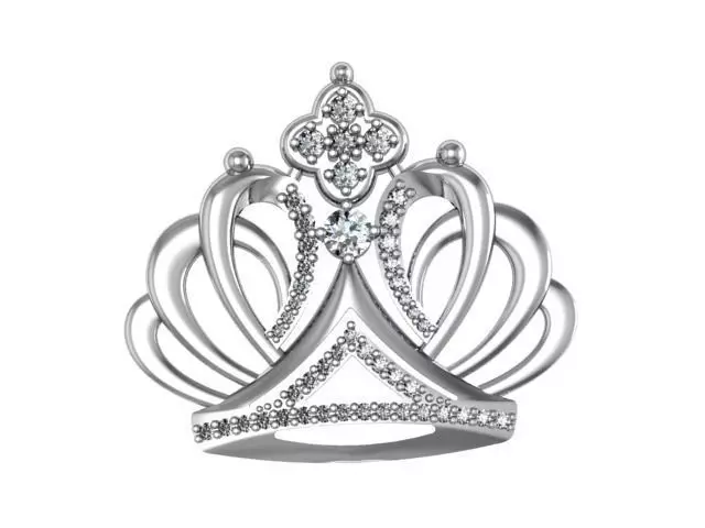 Brooch Crown 3D print model_0