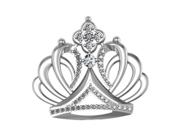 Brooch Crown 3D print model