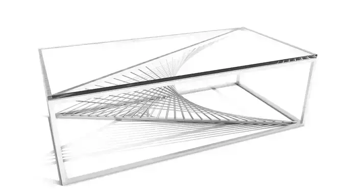 Sprial Wire Base Coffee Table