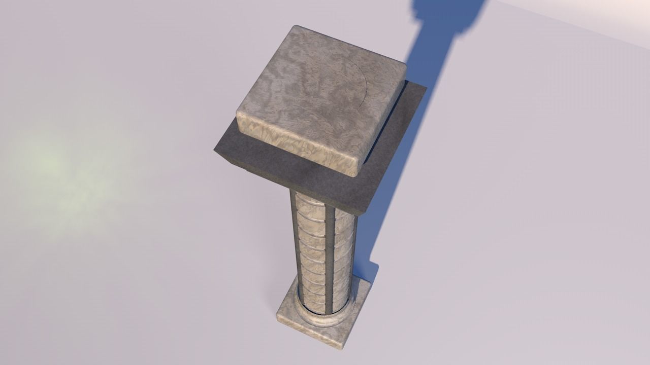 column with shadow Free 3D model_4