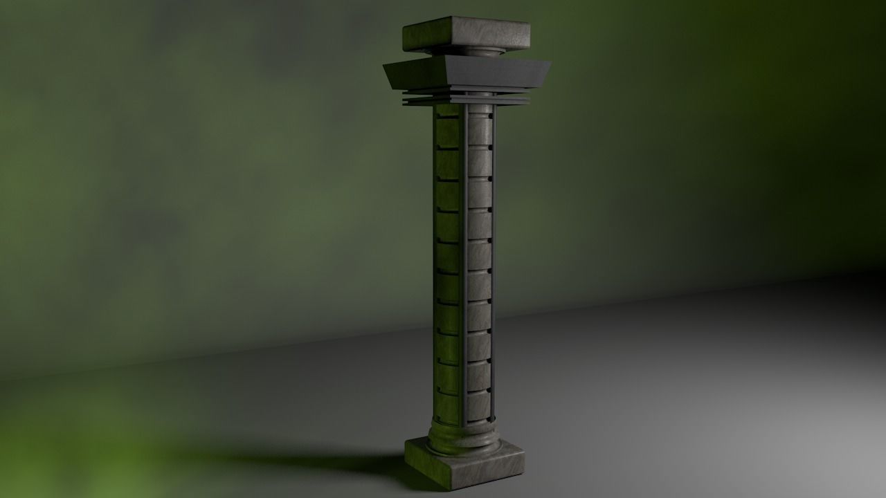 column with shadow Free 3D model_2