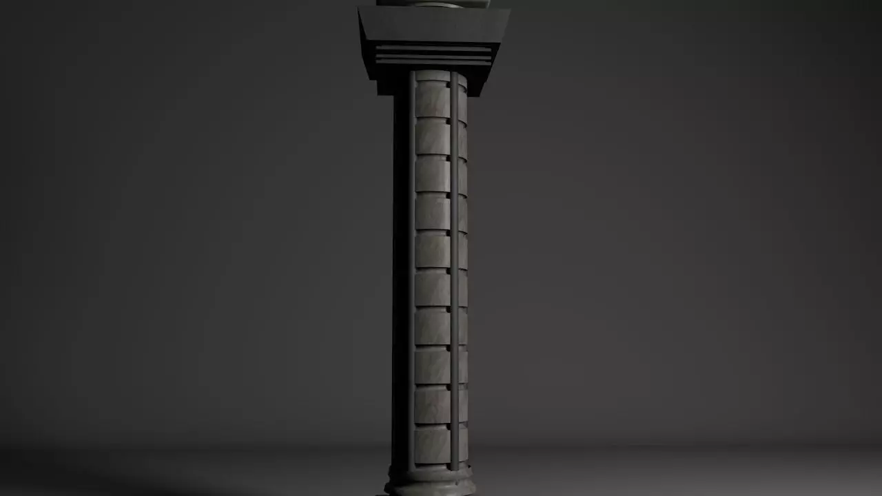 column with shadow Free 3D model_0