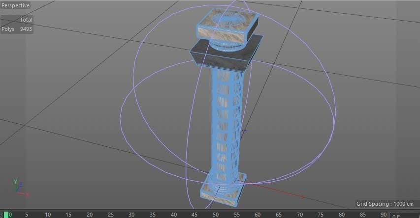 column with shadow Free 3D model_7