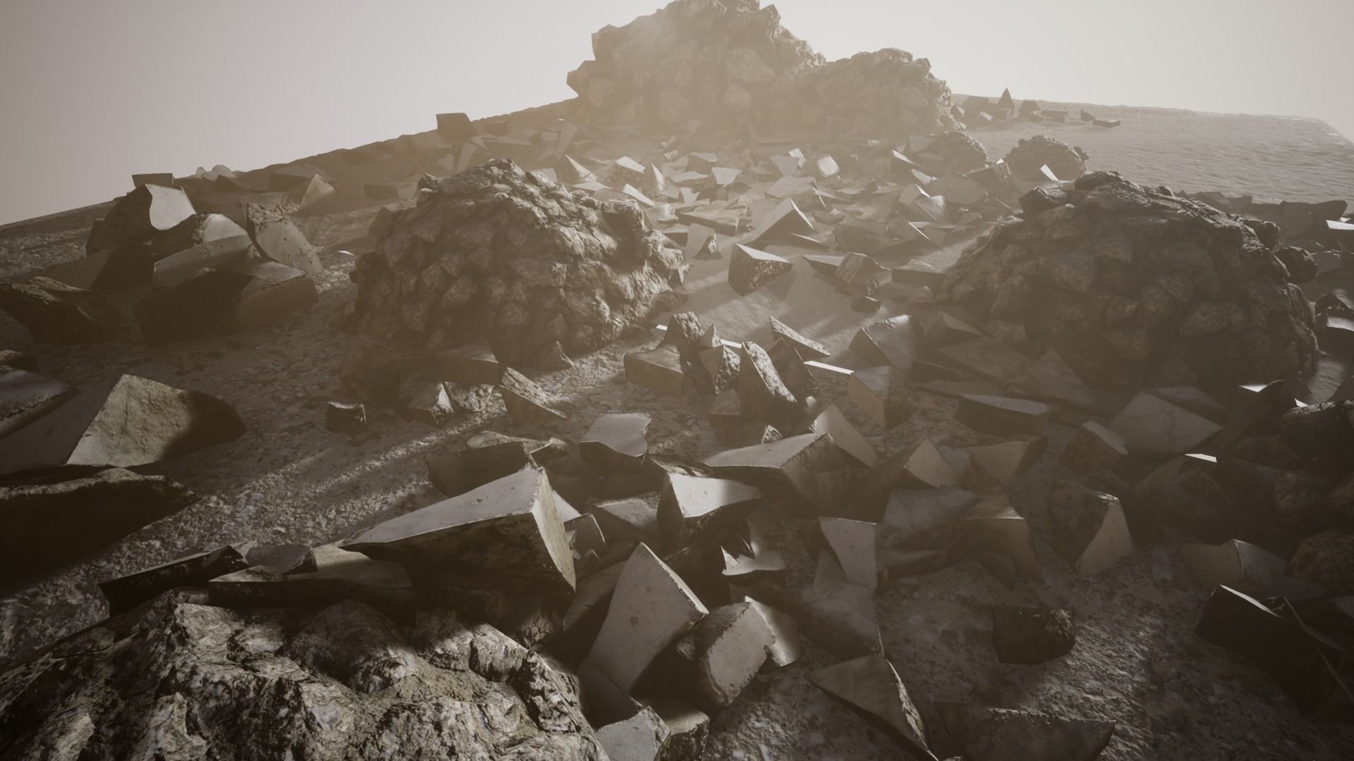 Concrete Rubble pack Game ready Low-poly 3D model_5