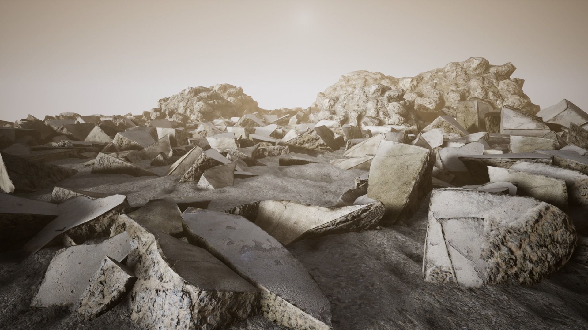 Concrete Rubble pack Game ready Low-poly 3D model_1