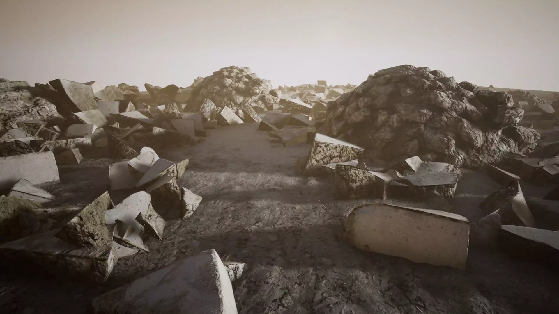 Concrete Rubble pack Game ready Low-poly 3D model_0