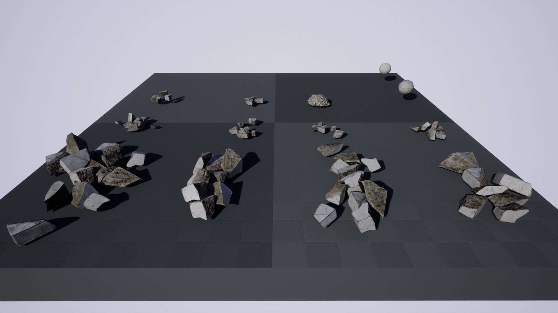Concrete Rubble pack Game ready Low-poly 3D model_9
