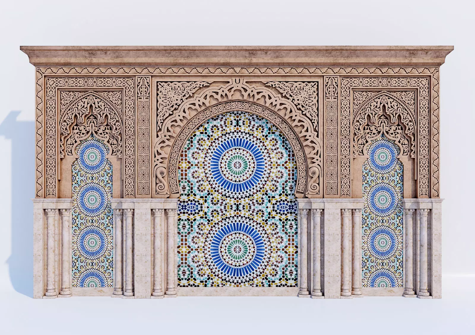 Islamic arches 3D model_0