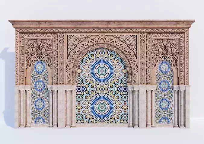 Islamic arches 3D model