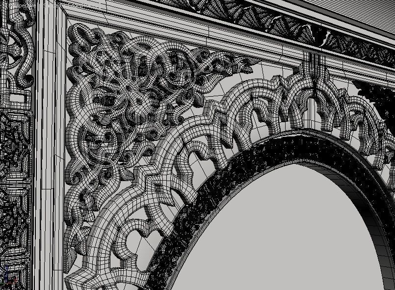Islamic arches 3D model_2