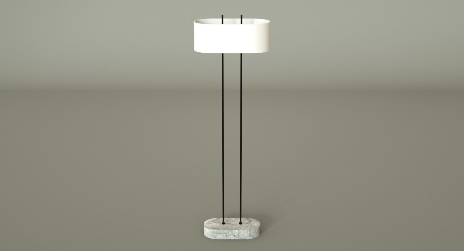 Shiro Floor Lamp Low-poly 3D model_4