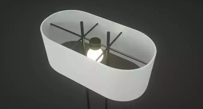 Shiro Floor Lamp Low-poly 3D model