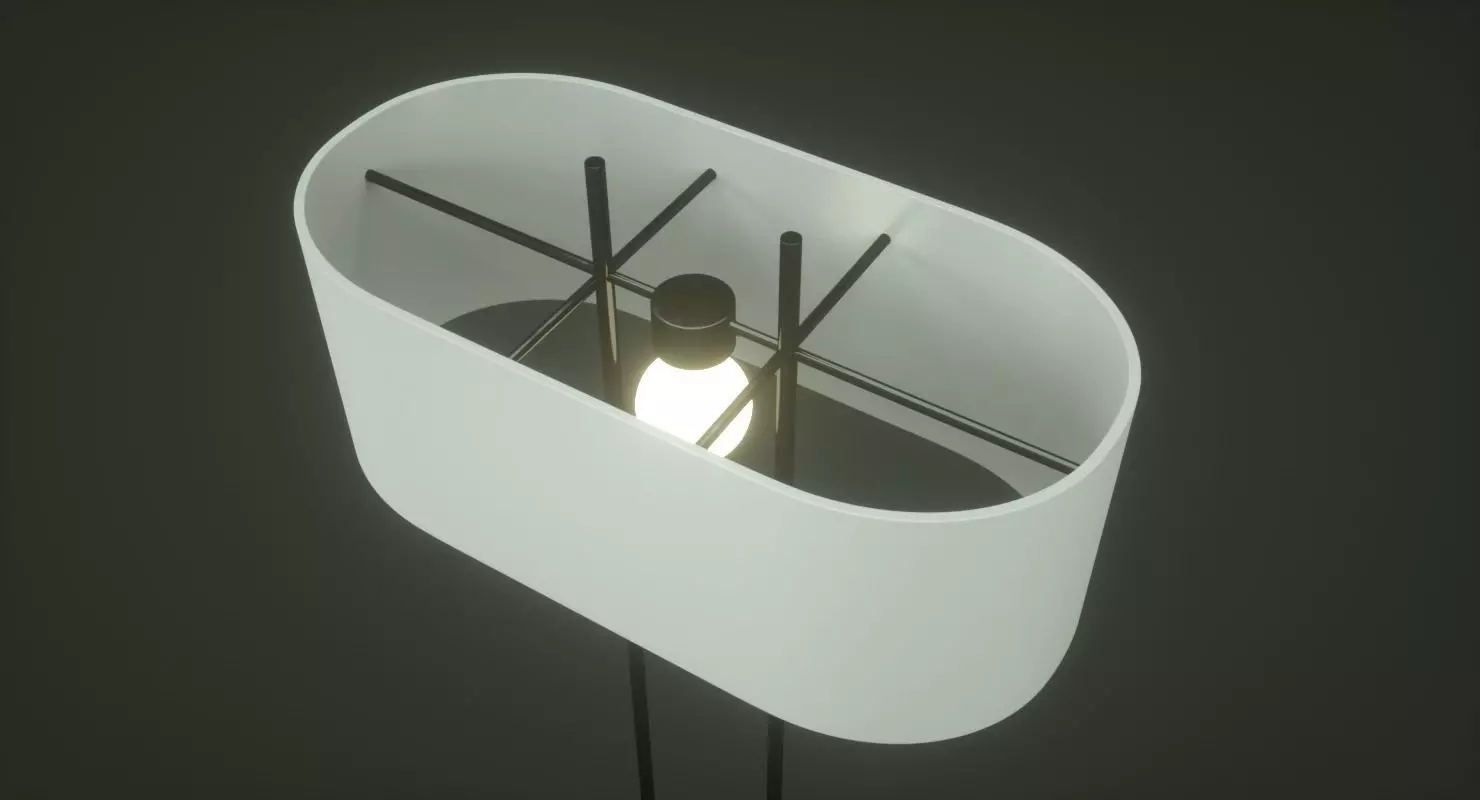 Shiro Floor Lamp Low-poly 3D model_0