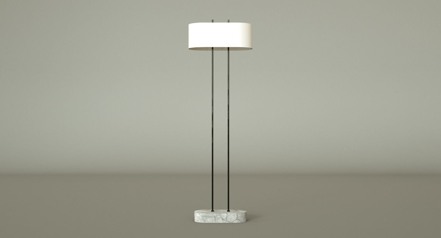 Shiro Floor Lamp Low-poly 3D model_2