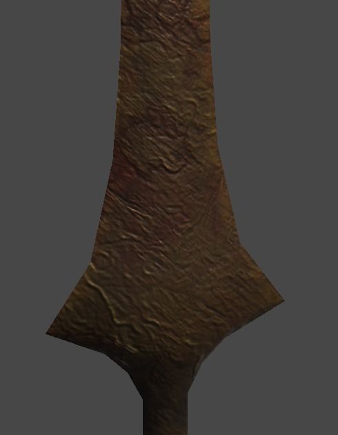 Coppersword and copperspear1 Low-poly 3D model_1