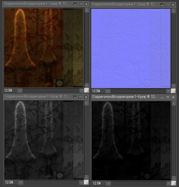 Coppersword and copperspear1 Low-poly 3D model_9