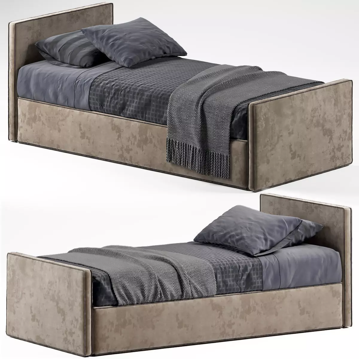 Single Modern Bed 3D model_0