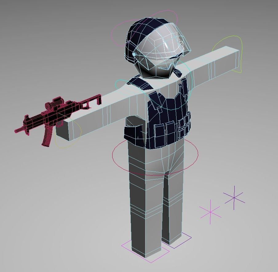 Stickman 11 pack -Rigged 3D model_19