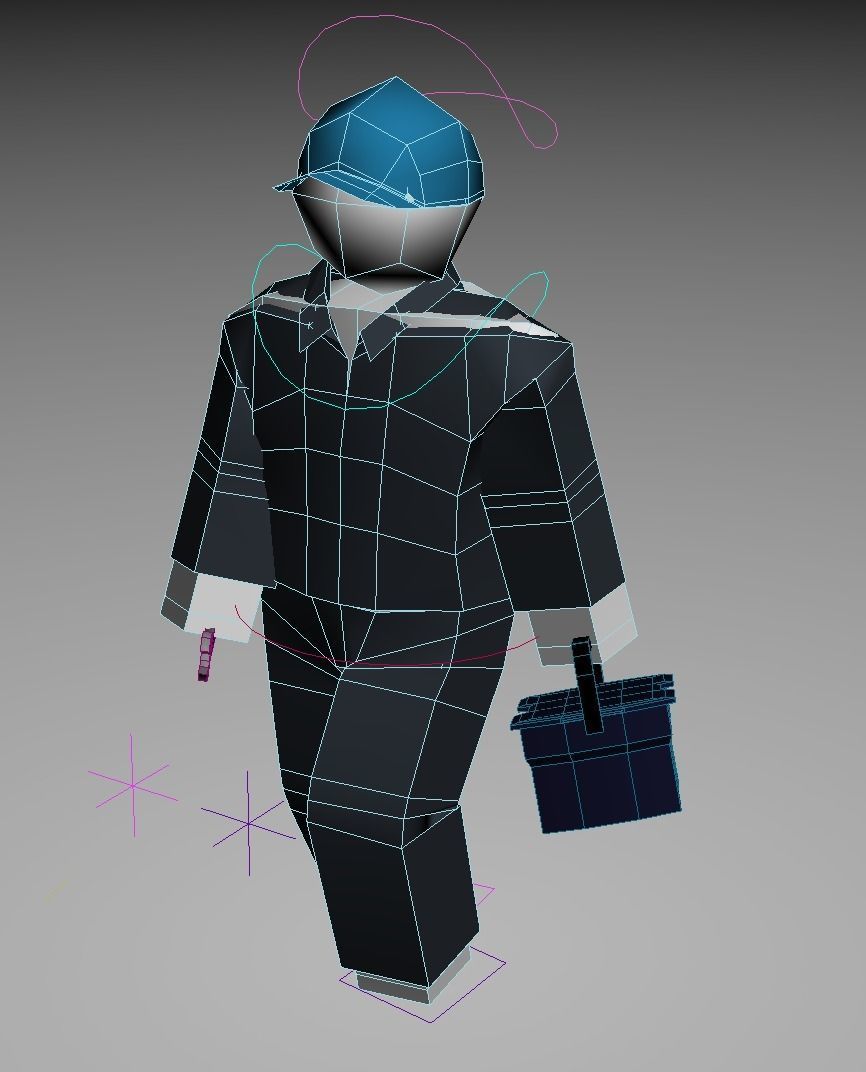 Stickman 11 pack -Rigged 3D model_18