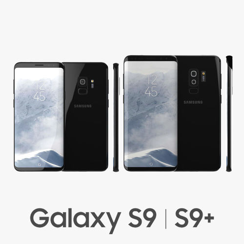 Samsung Galaxy S9 and S9 Plus  Black 3D model