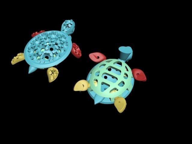 turtle sea in shape of shell 3D print model_1