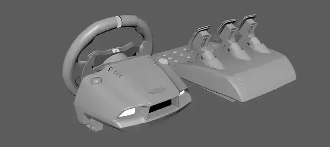 Logitech G29 Driving Force Steering Wheel 3D model